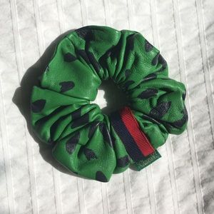 Clare V. Leather Spotted Scrunchie